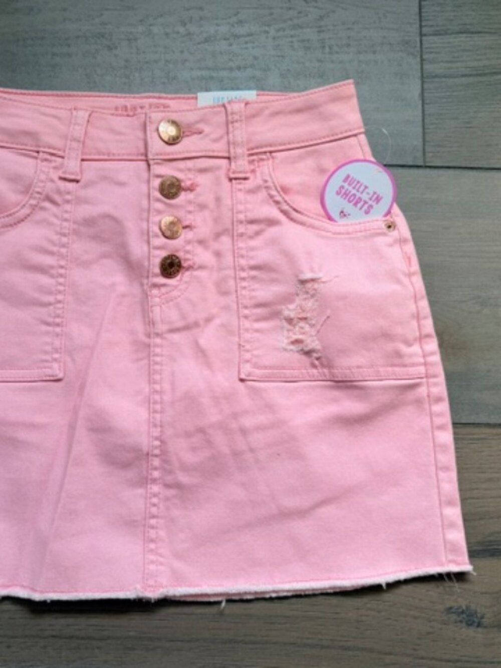 JUSTICE GIRLS BRAND NEW JEAN SKORT